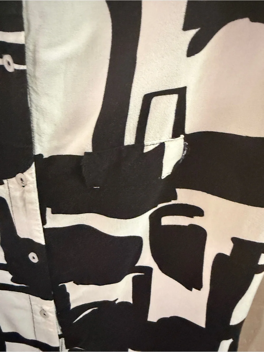 Vintage DG Dolce & Gabbana Black and White Button Geometric sleeveless dress S